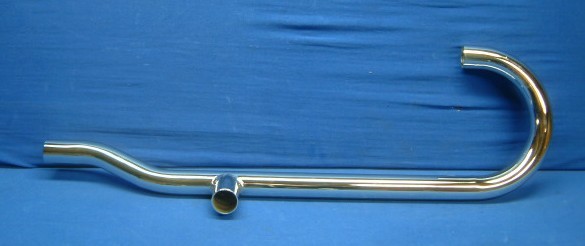 Auspuffkrümmer R68 mit Knick linke Seite für Schalldämpfer mit seitlicher Befestigung