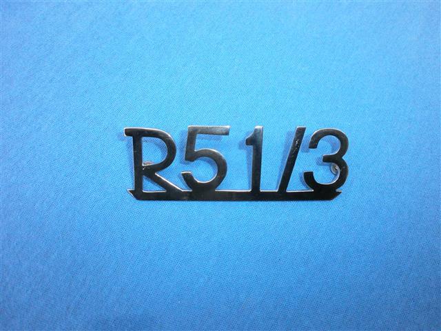 Schriftzug R51/3 verchromt Schutzblech hinten